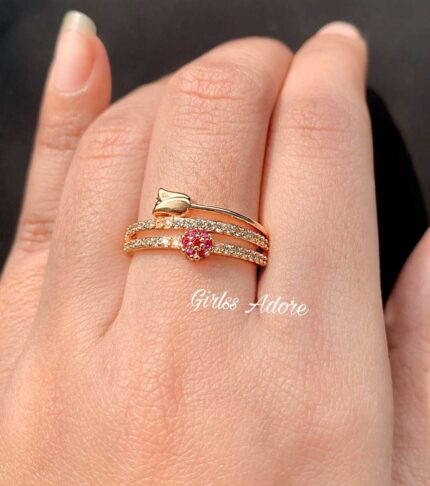 Golden Rose Adjustable Ring