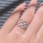Silver Net Design Adjustable Ring