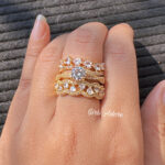 The Trinity Glamour Golden Ring Set