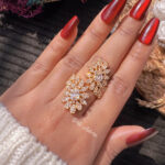 Premium High Quality Gold-Plated Adjustable Floral & Sunburst Rings