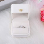 Crown Pu Leather Ring Box