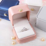 Crown Pu Leather Ring Box