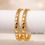 Golden Elegance Textured Bangles