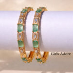 Emerald Luxe Gold Plated Bangles