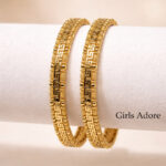 Regal Greek Pattern Gold Plated Bangle Set