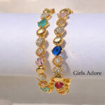 Royal Multi-Gemstone Gold Plated Bangle