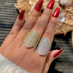 Luxury Oval Pave Adjustable Ring