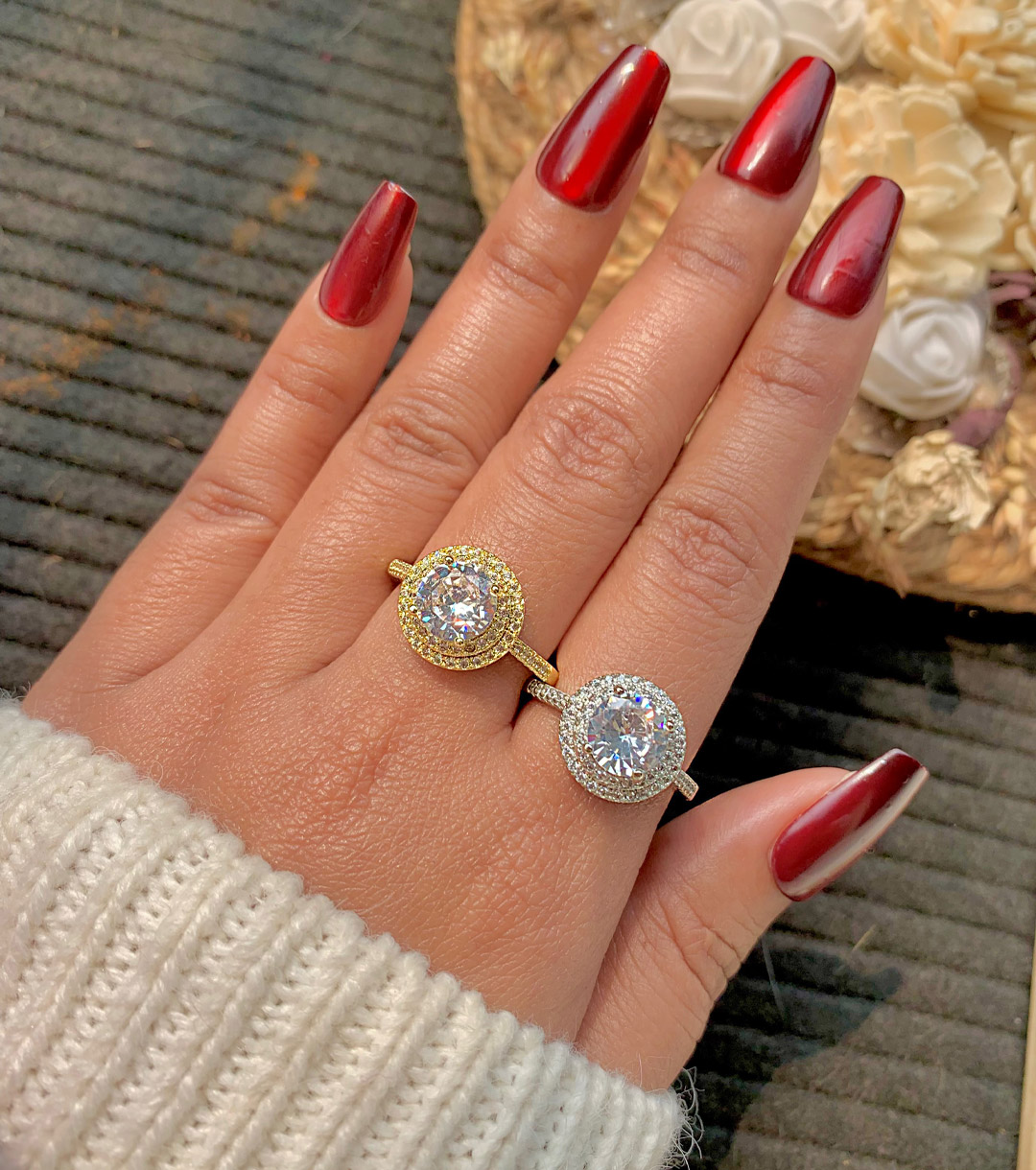 Gar-328 Eid Celestial Double Halo Ring - Image 1