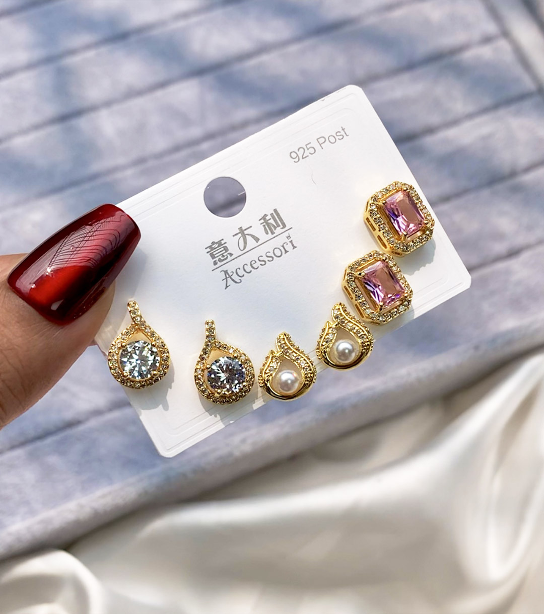 Ear-001 Premium Quality Ad Stone Eearring - Image 1