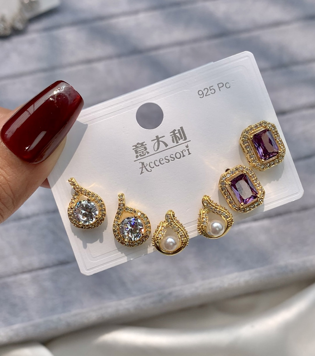 Ear-003 Premium Quality Ad Stone Eearring - Image 1