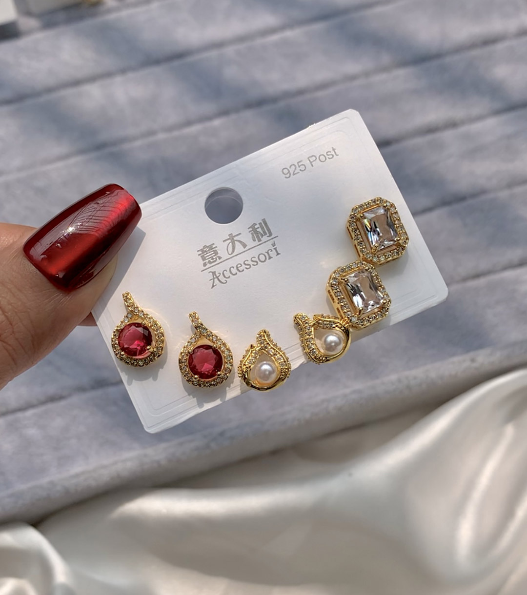 Ear-007 Premium Quality Ad Stone Eearring - Image 1