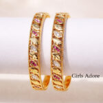 Royal Taiyeba Ruby Multy Gold Plated High Quality  Bangle