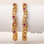 Royal Taiyeba Rubi  Gold Plated High Quality  Bangle