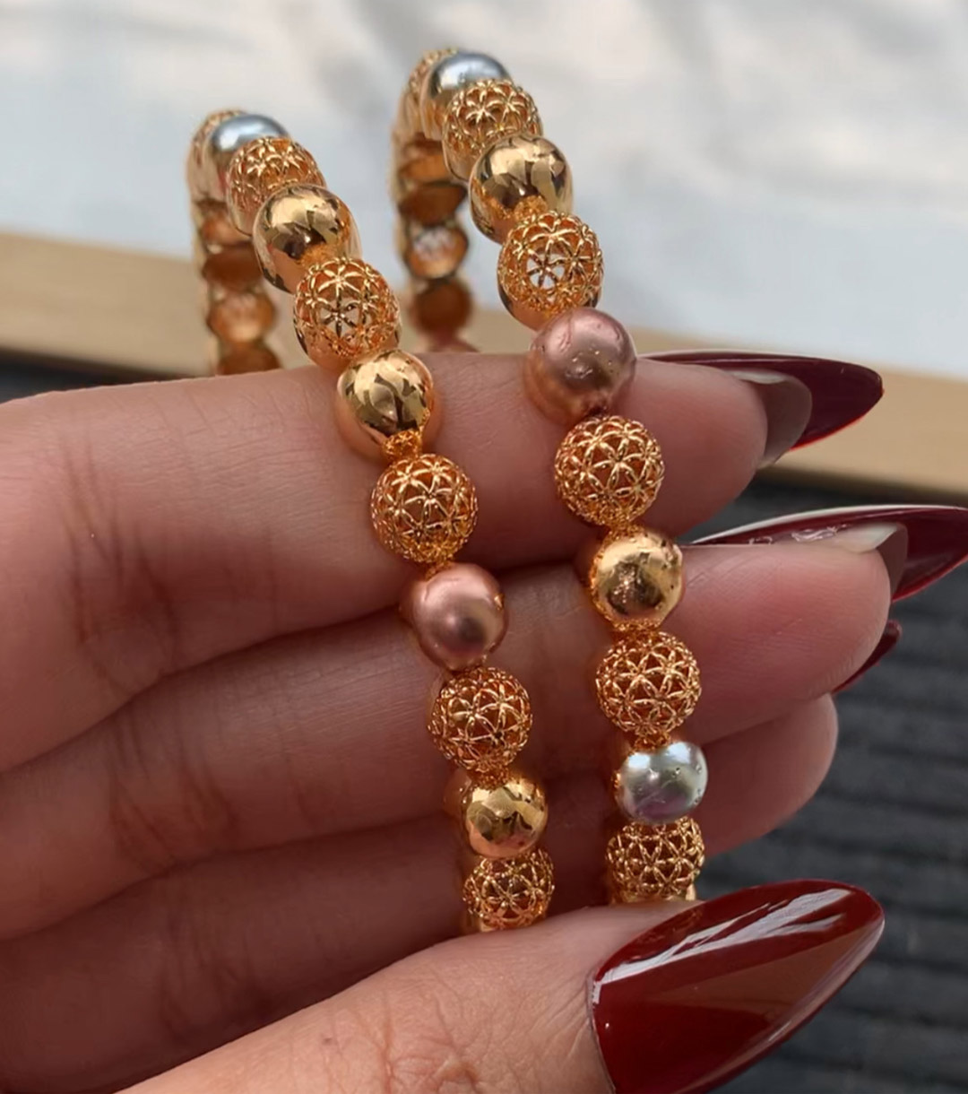 GAP-75 Traditional Taiyeeba Gold Bangles - Image 1