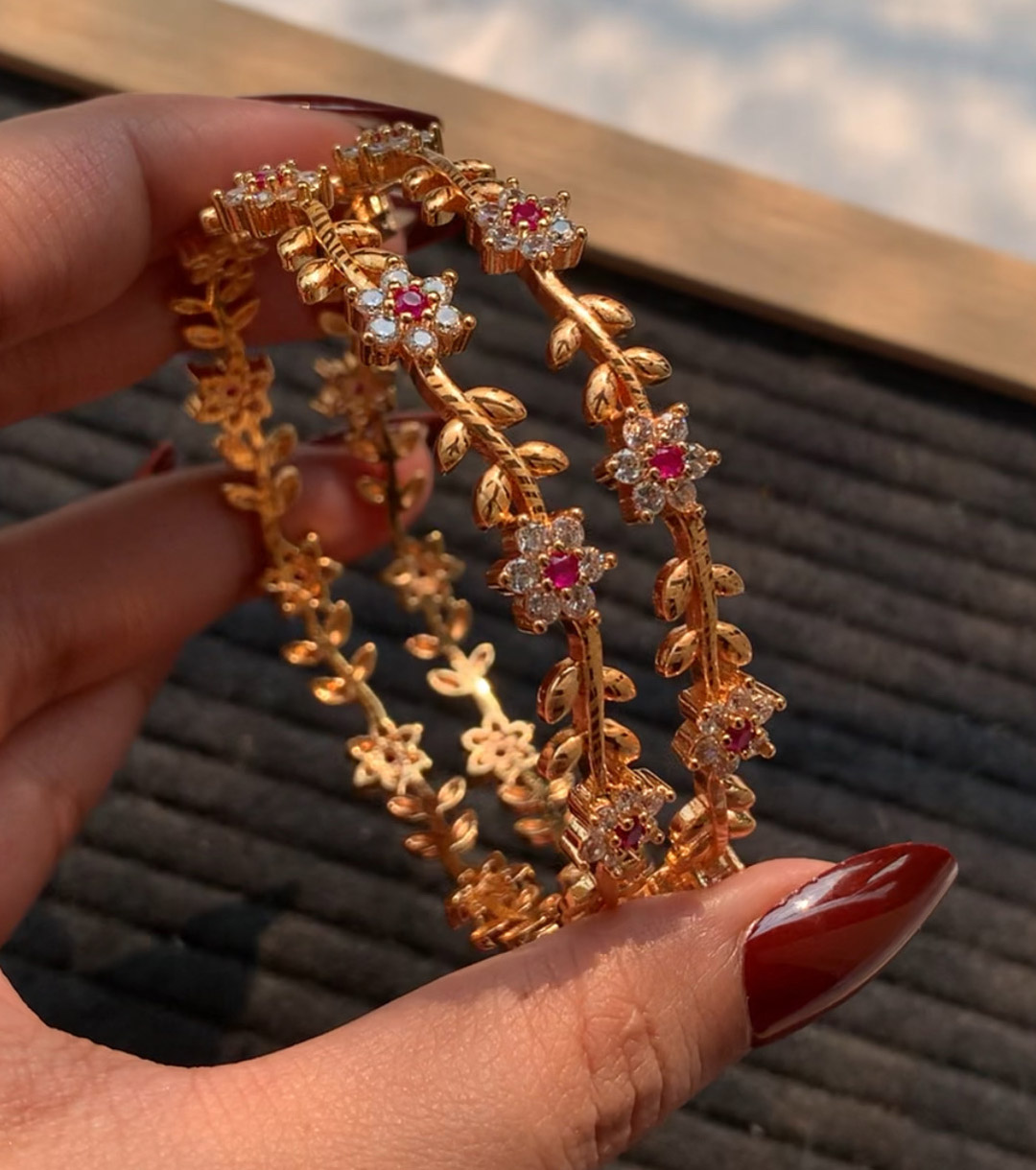 GAP-92 Traditional Taiyeeba Gold Bangles - Image 1