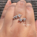 Crystal Vine Adjustable Ring