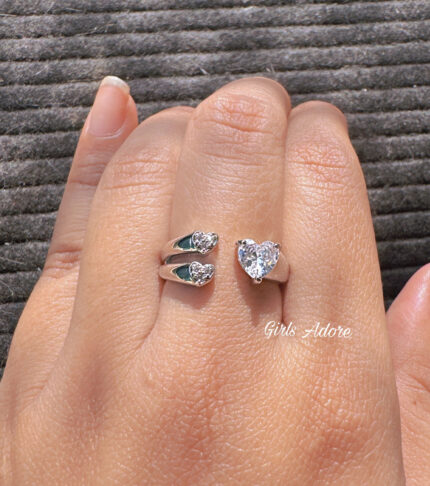 Crystal Vine Adjustable Ring