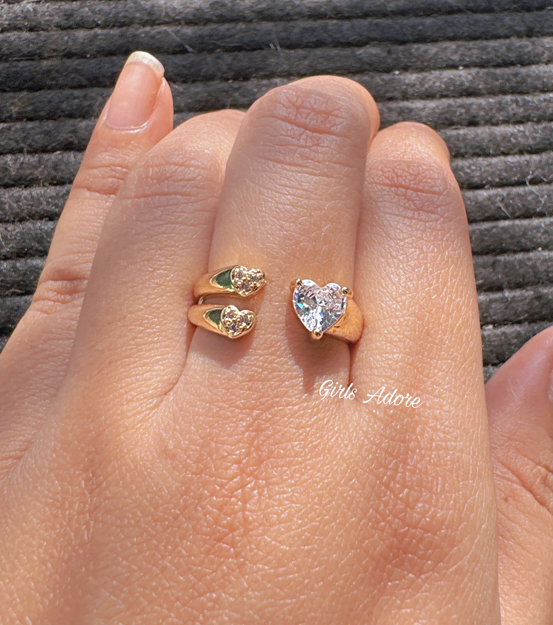 Gar-39 Crystal Vine Adjustable Ring - Image 1