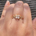 Crystal Vine Adjustable Ring