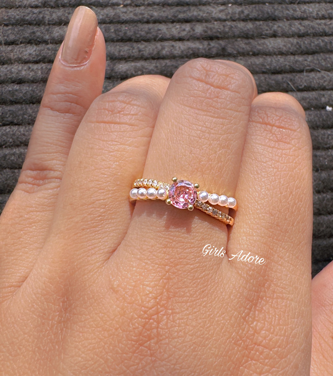 Gar-58 Multicolor Sparkle Adjustble Ring - Image 1