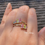 Multicolor Sparkle Adjustble Ring