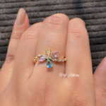 Multicolor Sparkle Adjustable Ring