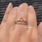 Sparkle  Multi Colour  Adjustable Ring