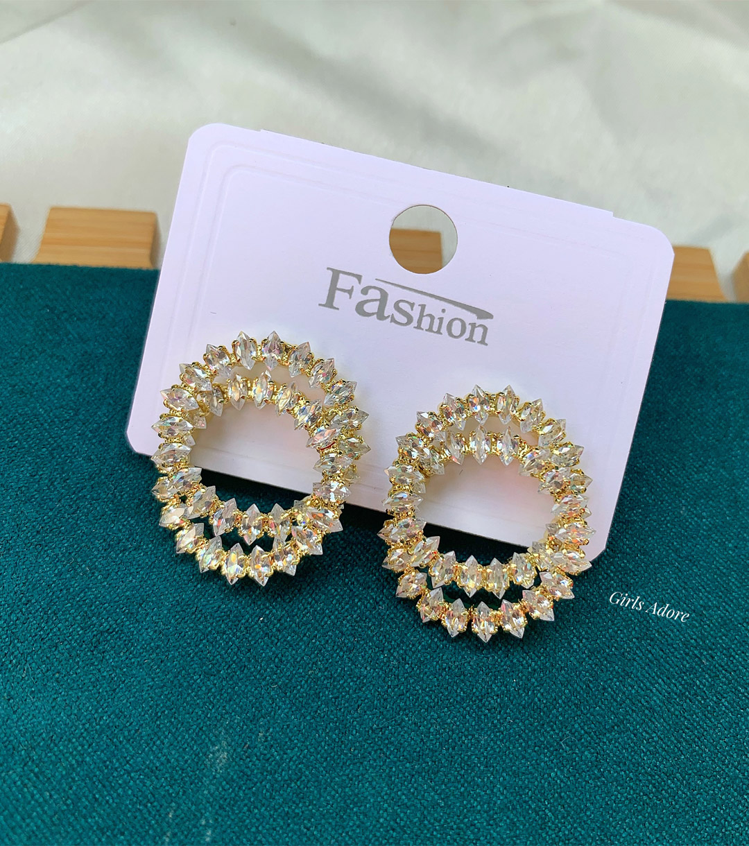 Ear-0032 High Quality Diamond Cut earring - Image 1