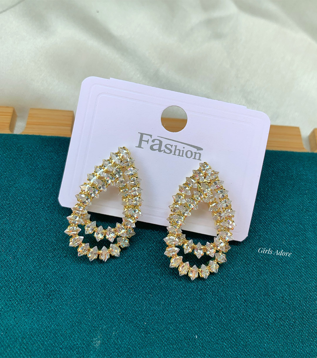 Ear-0048 High Quality Diamond cut earring - Image 1