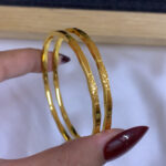 999 Elegant Golden Petal Bangles