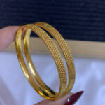 999 Elegant Golden Petal Minmalist Bangles