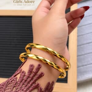 Golden Twist 999 Hallmarked Bangles