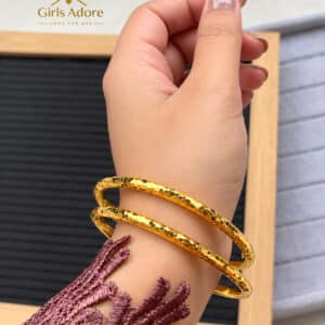 Golden Mosaic 999 Hallmarked Bangle - 2.10