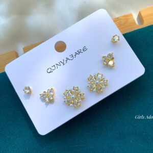 Elegance High Quality  Trio Earring Set