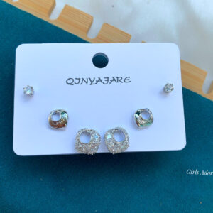 Elegance High Quality  Trio Earring Set