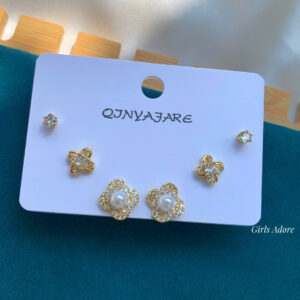 Elegance High Quality  Trio Earring Set