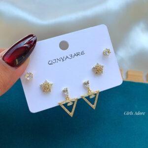 Elegance High Quality  Trio Earring Set