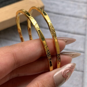 999 Elegant Golden Petal Bangles