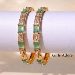 Emerald Luxe Gold Plated Bangles