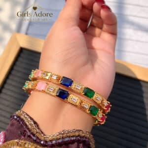 Premium Tayeba Multi Gold Bangles