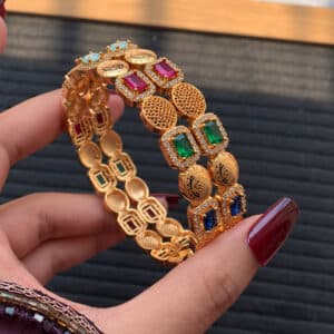 Premium Tayeba Multi Gold Bangles